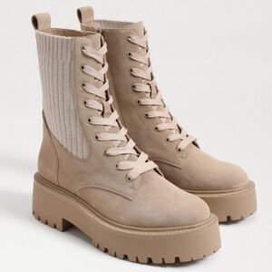 NWT SAM EDELMAN EVINA COMBAT PLATFORM BOOT SZ 8